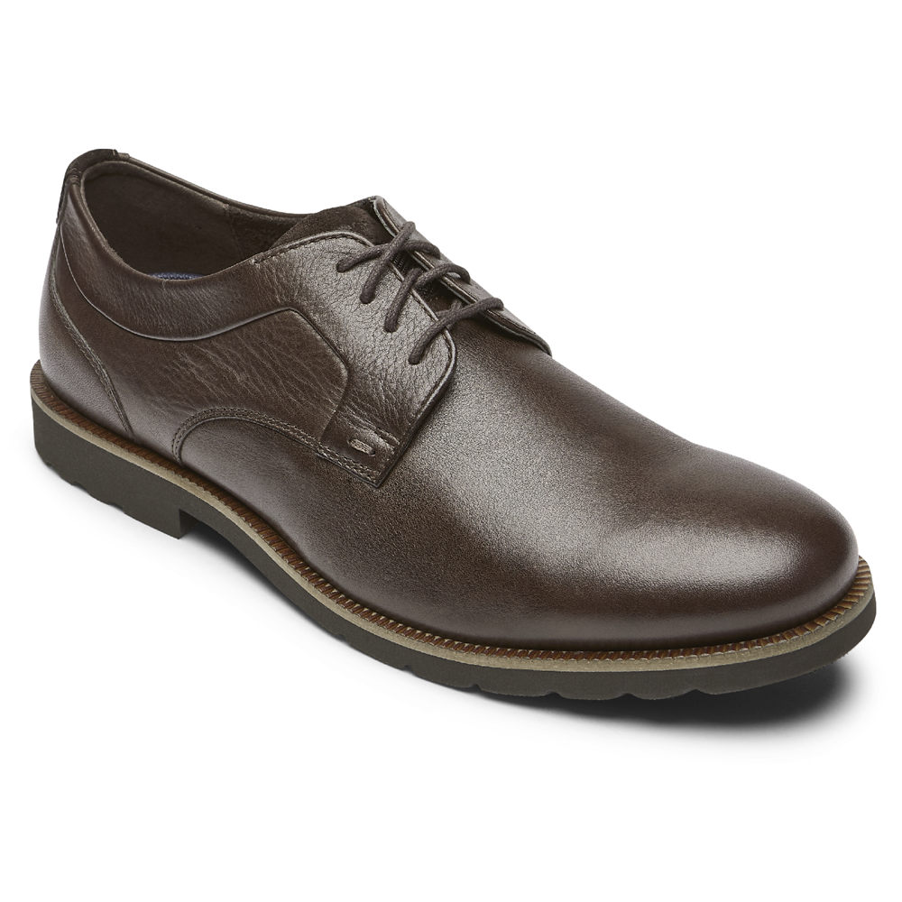 Rockport Mens Sharp & Ready 2 Plain Toe - Oxfords Dark Brown - ZAD251860